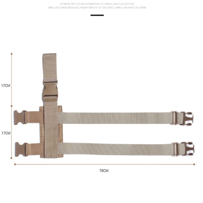 Funda táctica pierna caída universal – Plataforma MOLLE para pistola