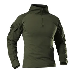 Camisa táctica Multicam de algodón para airsoft, caza y senderismo