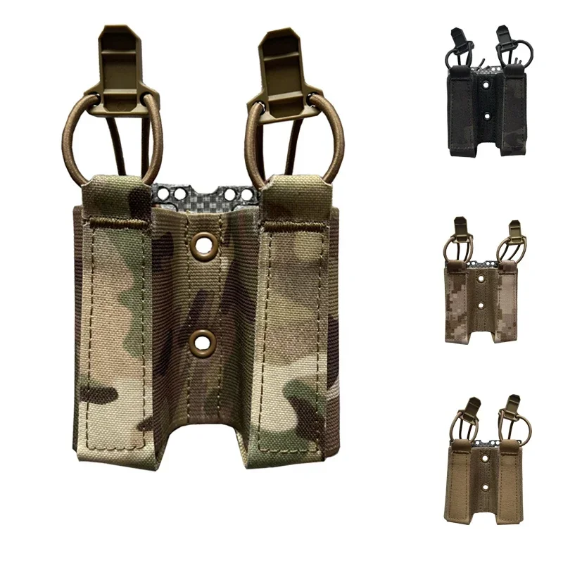Portacargador táctico 9mm doble MOLLE caza y airsoft - imagen 2