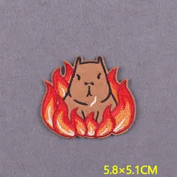 Parche bordado termoadhesivo capibara para planchar en ropa