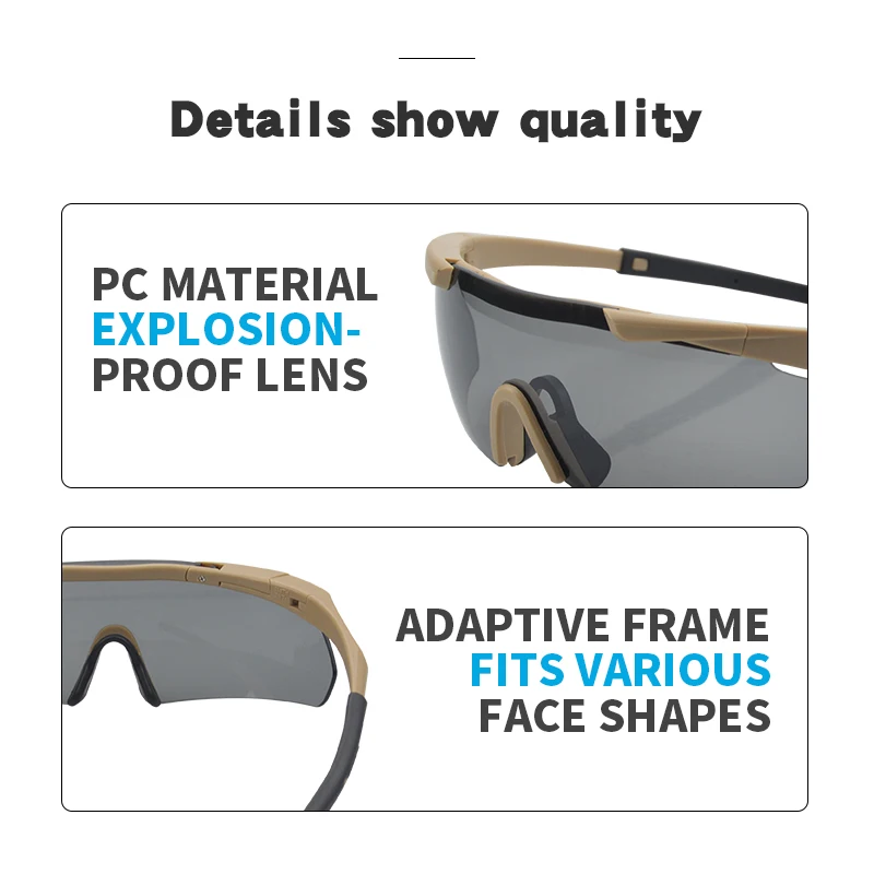 JSJM CS Gafas Airsoft tácticas homologadas – Protección ocular tiro - imagen 4
