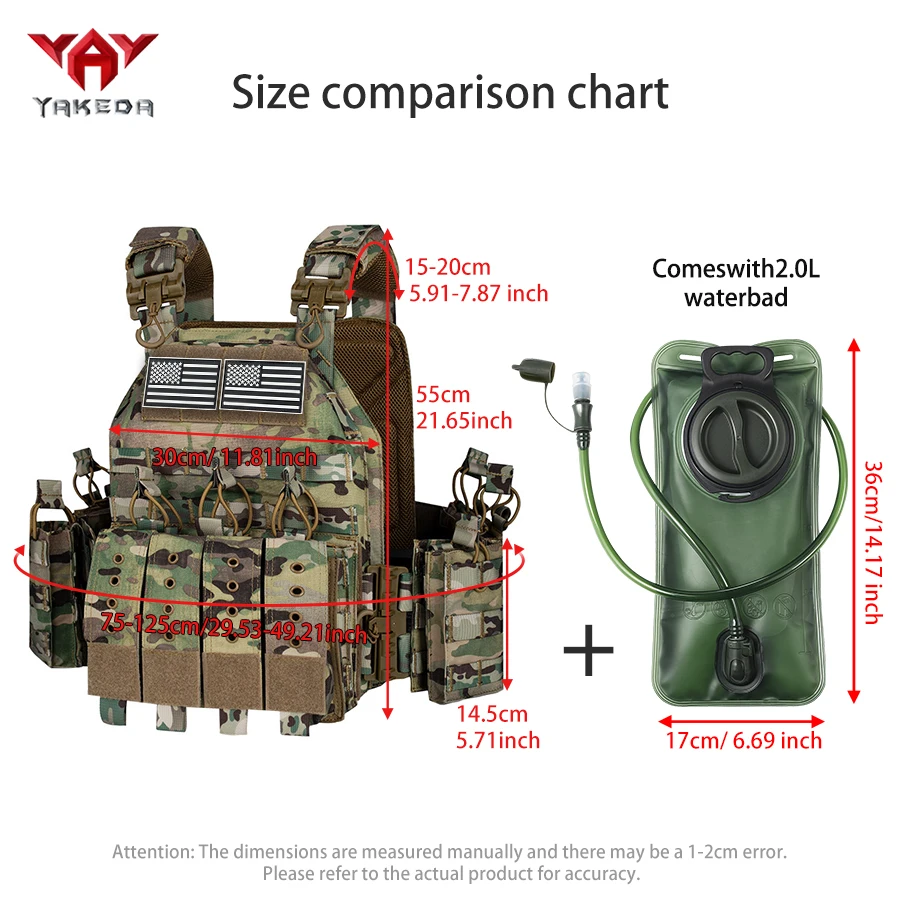 Chaleco MOLLE YAKEDA para caza resistente, transpirable y duradero - imagen 3