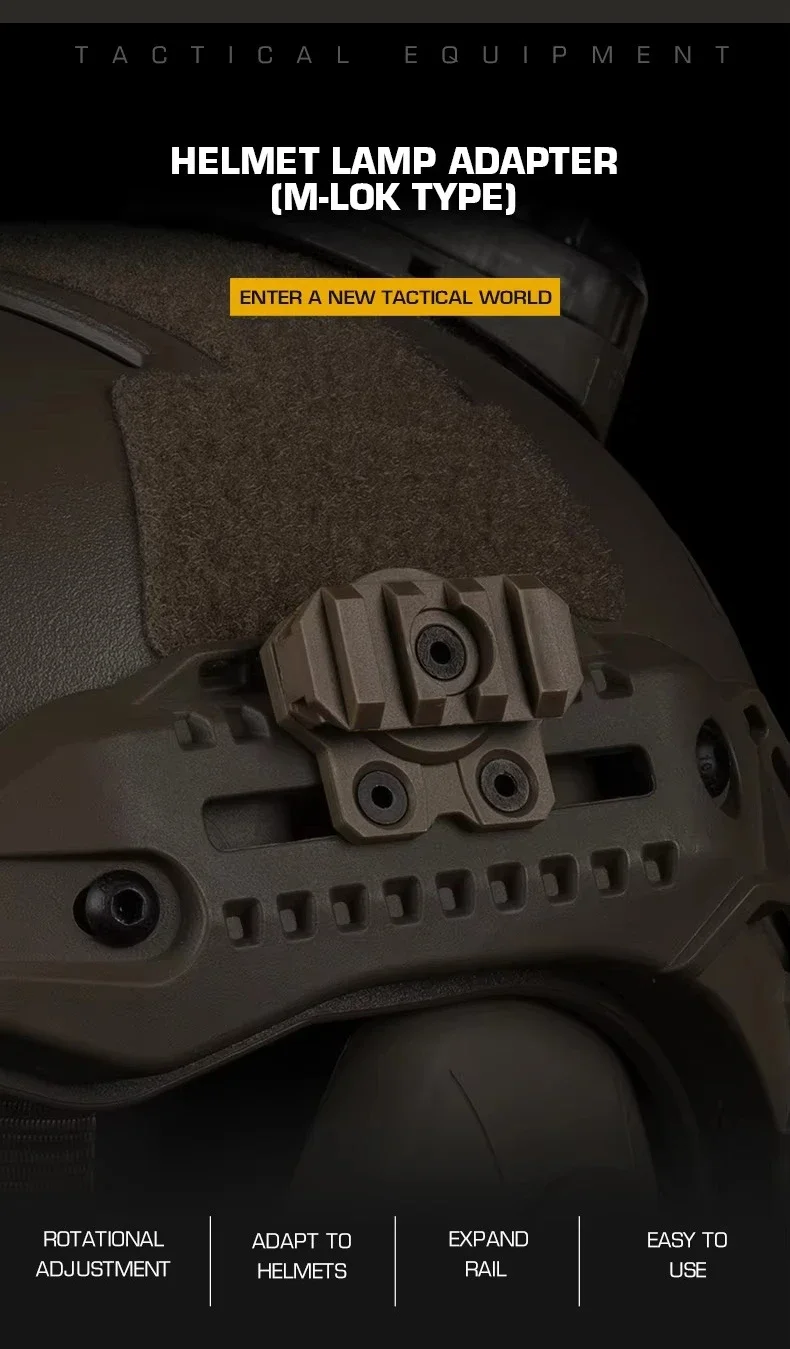Adaptador para linterna de casco con sujeción lateral