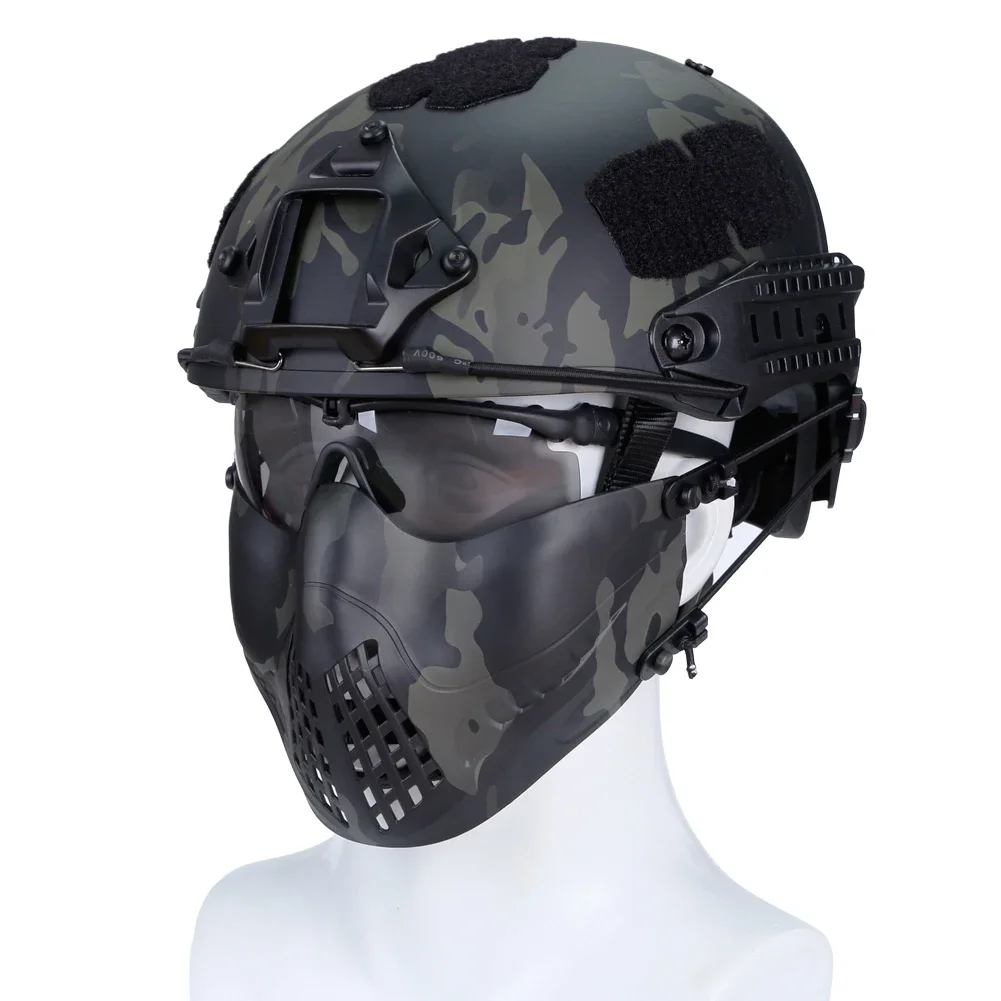 Máscara táctica ajustable transpirable protección facial parcial - imagen 4