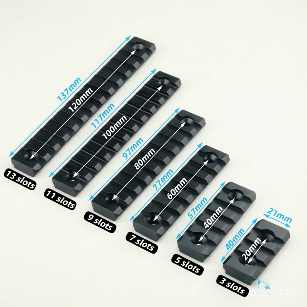 Adaptador Picatinny de aleación para guardamanos Keymod/M-LOK y mira - imagen 5