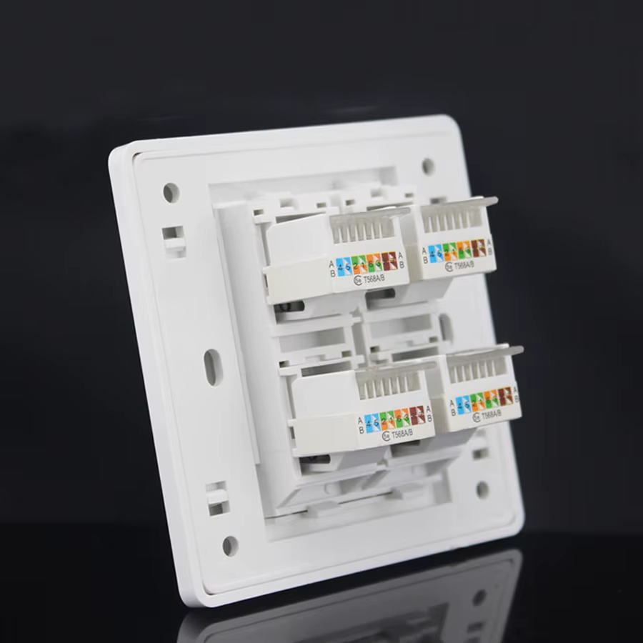 Toma RJ45 keystone blanca – Conector de red mural para pared - imagen 5