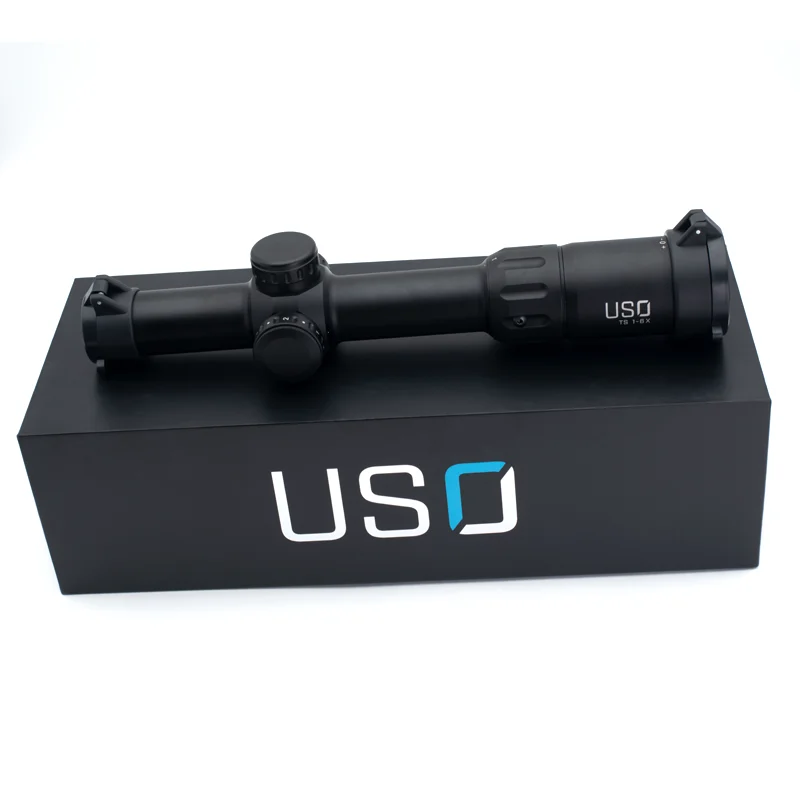 USO Optics TS-6X mira telescópica FFP retícula roja y tubo 30 mm - imagen 2