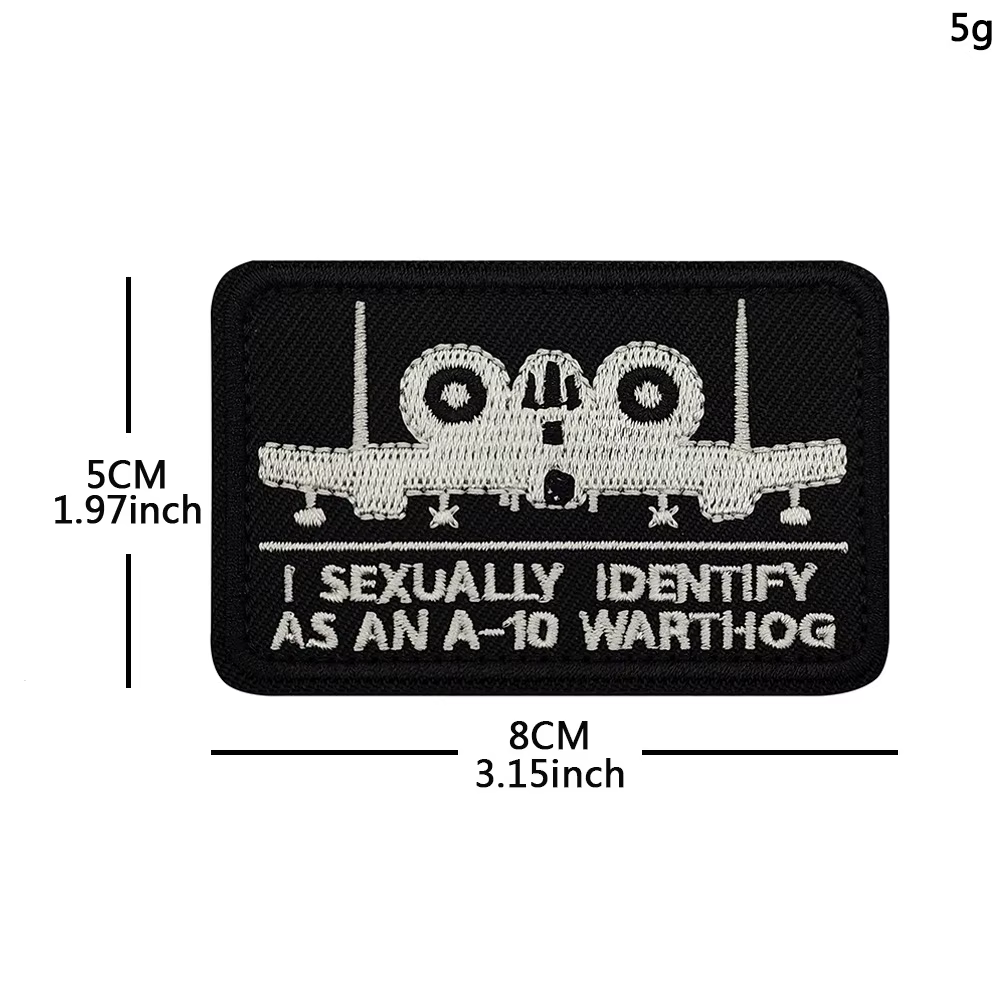 Parche táctico bordado A-10 Warthog con gancho y bucle - imagen 3