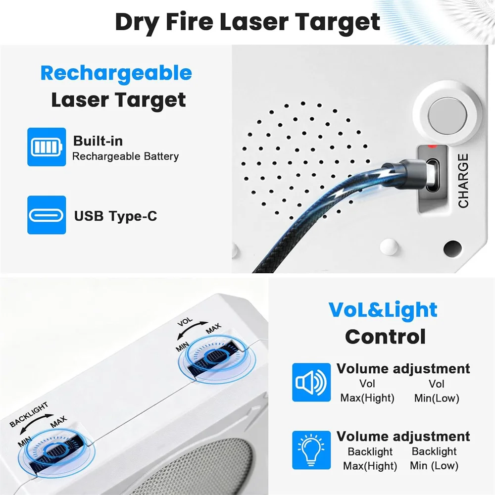 Sistema de entrenamiento láser de tiro en seco con Bluetooth y mando - imagen 3
