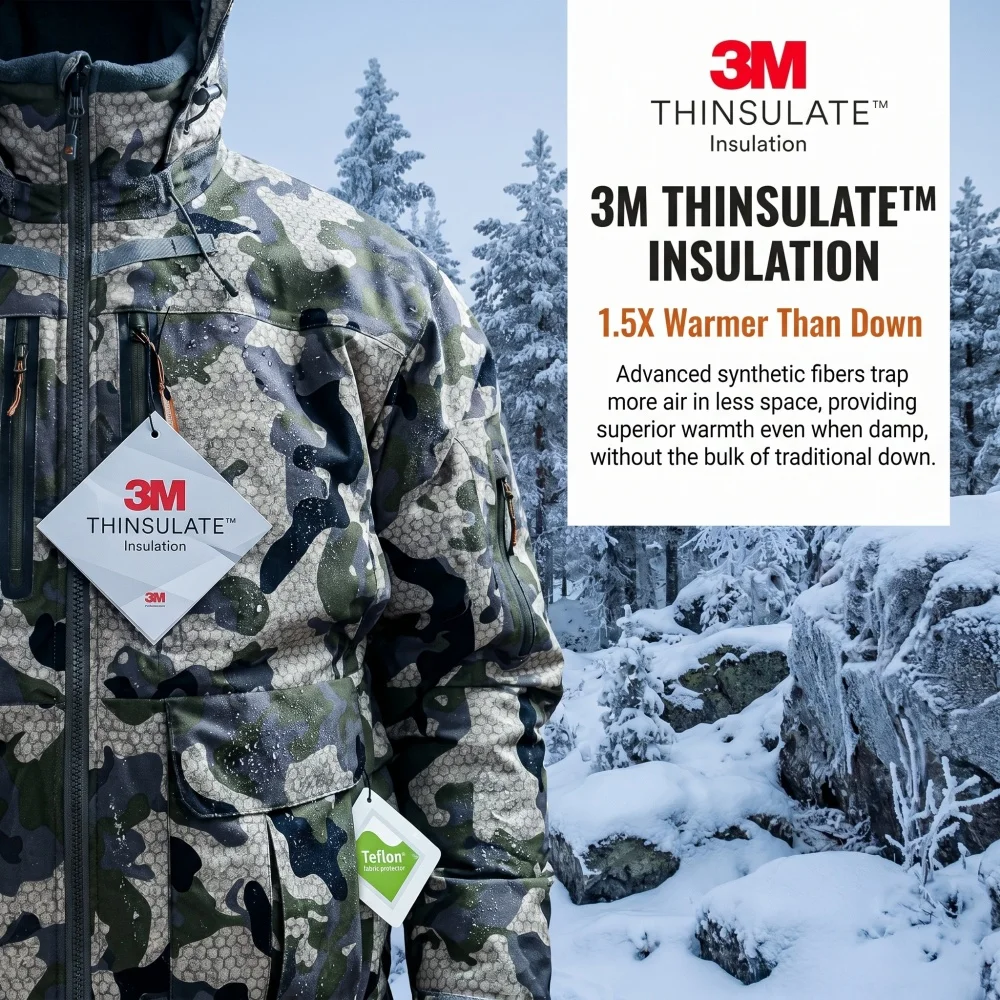 AinFad Chaqueta táctica de caza camuflaje impermeable cortaviento