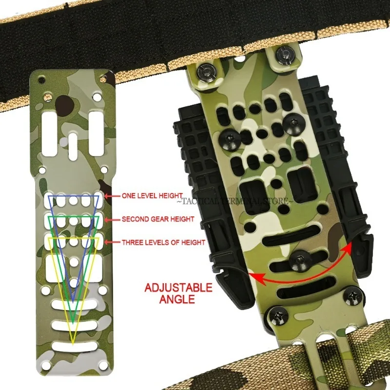 Adaptador QLS metálico para funda de pistola MOLLE liberación rápida - imagen 2
