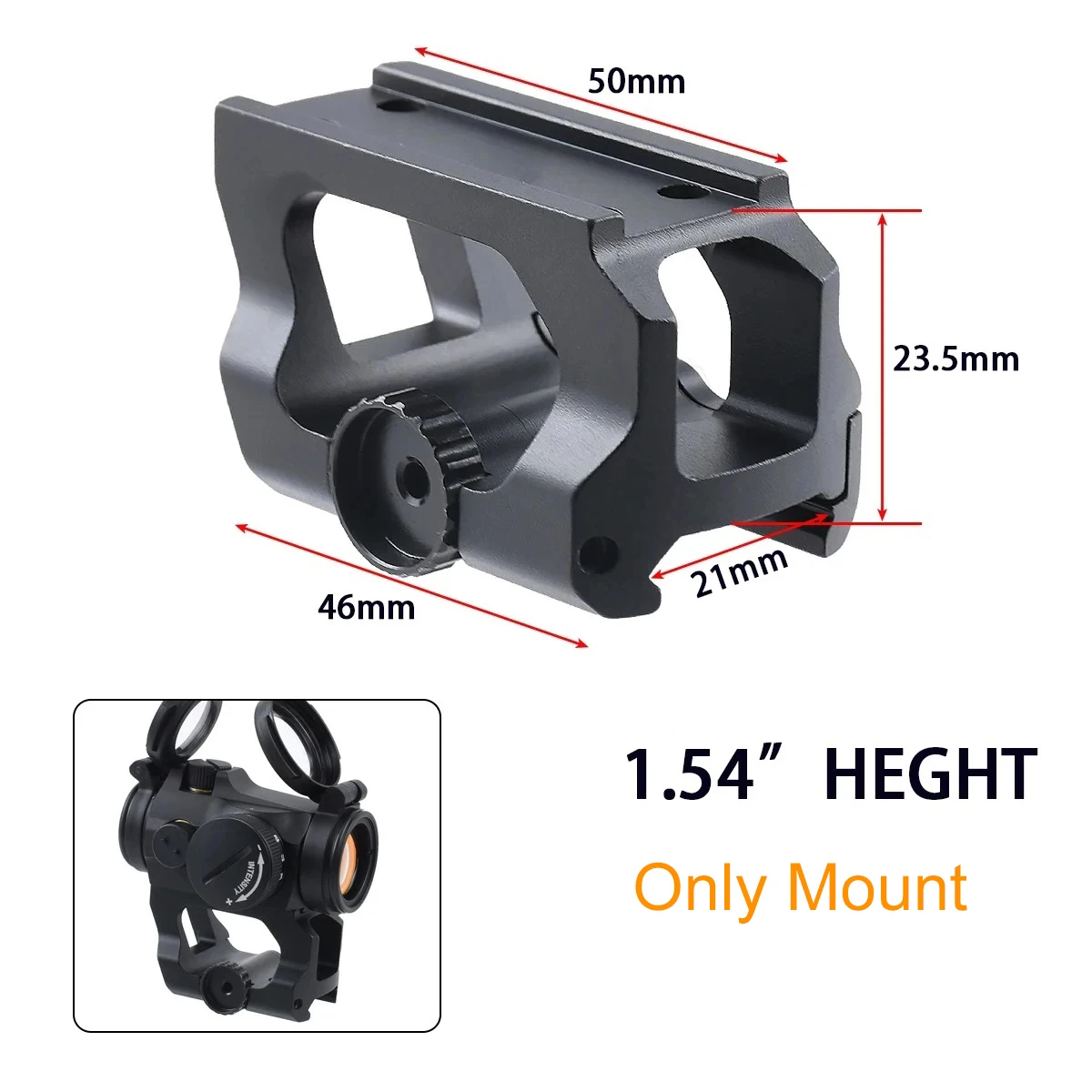 Opciones de ajuste de la montura UNITY de la mira reflex 1x22