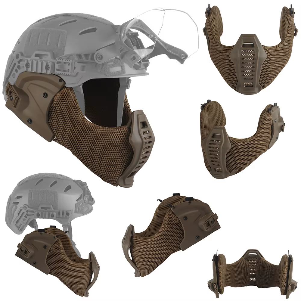 Casco táctico Wendy CS con pantalla facial y protección mandibular - imagen 4