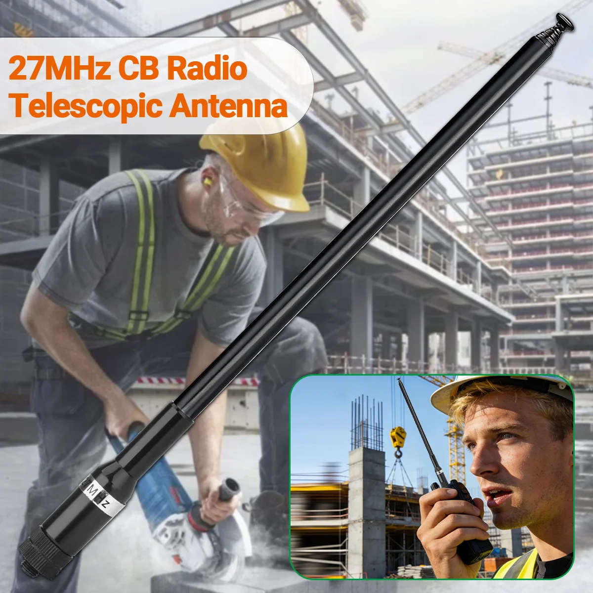 ABBREE antena walkie-talkie CB telescópica SMA hembra para Baofeng BNC - imagen 4