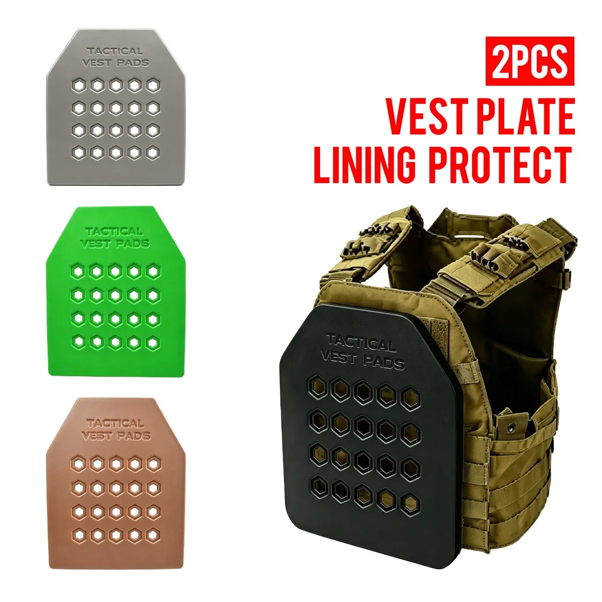 Chaleco táctico portaplacas antibalas acolchado de airsoft - imagen 3