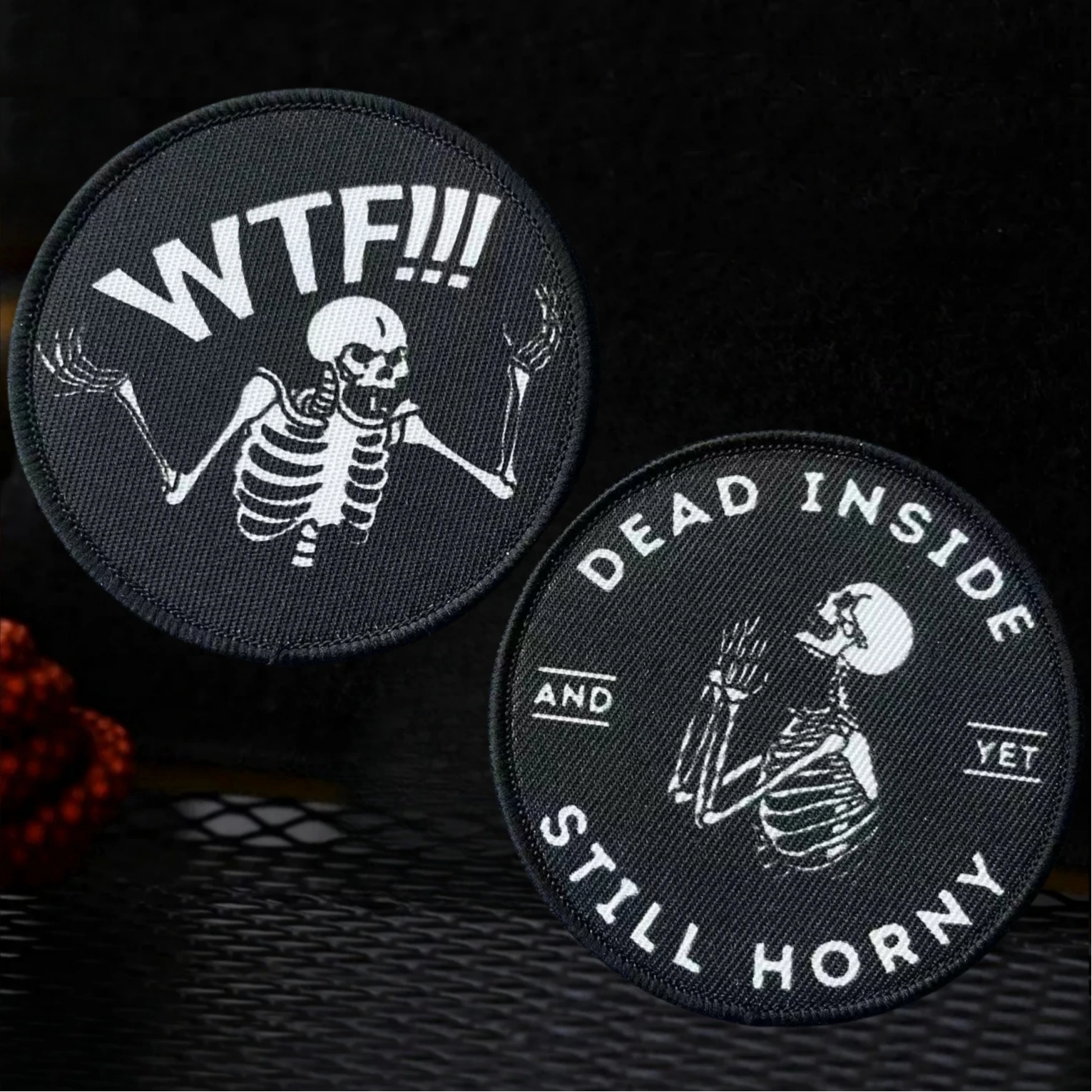 Parche calavera Dead Inside – Insignia táctica MOLLE - imagen 4