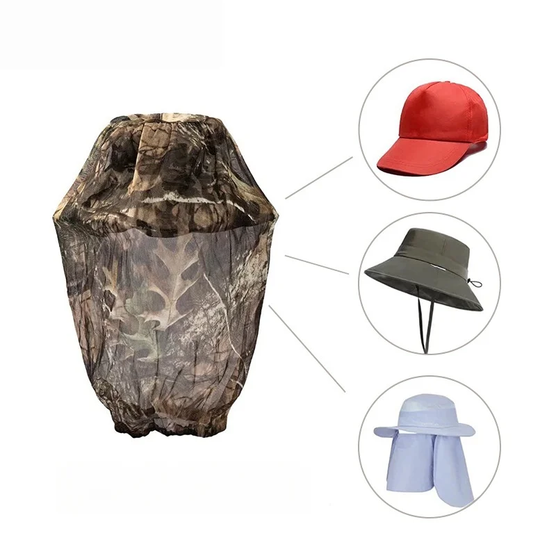 Mesh cubrecabeza antimosquitos camuflaje biónico – Transpirable caza pesca escalada