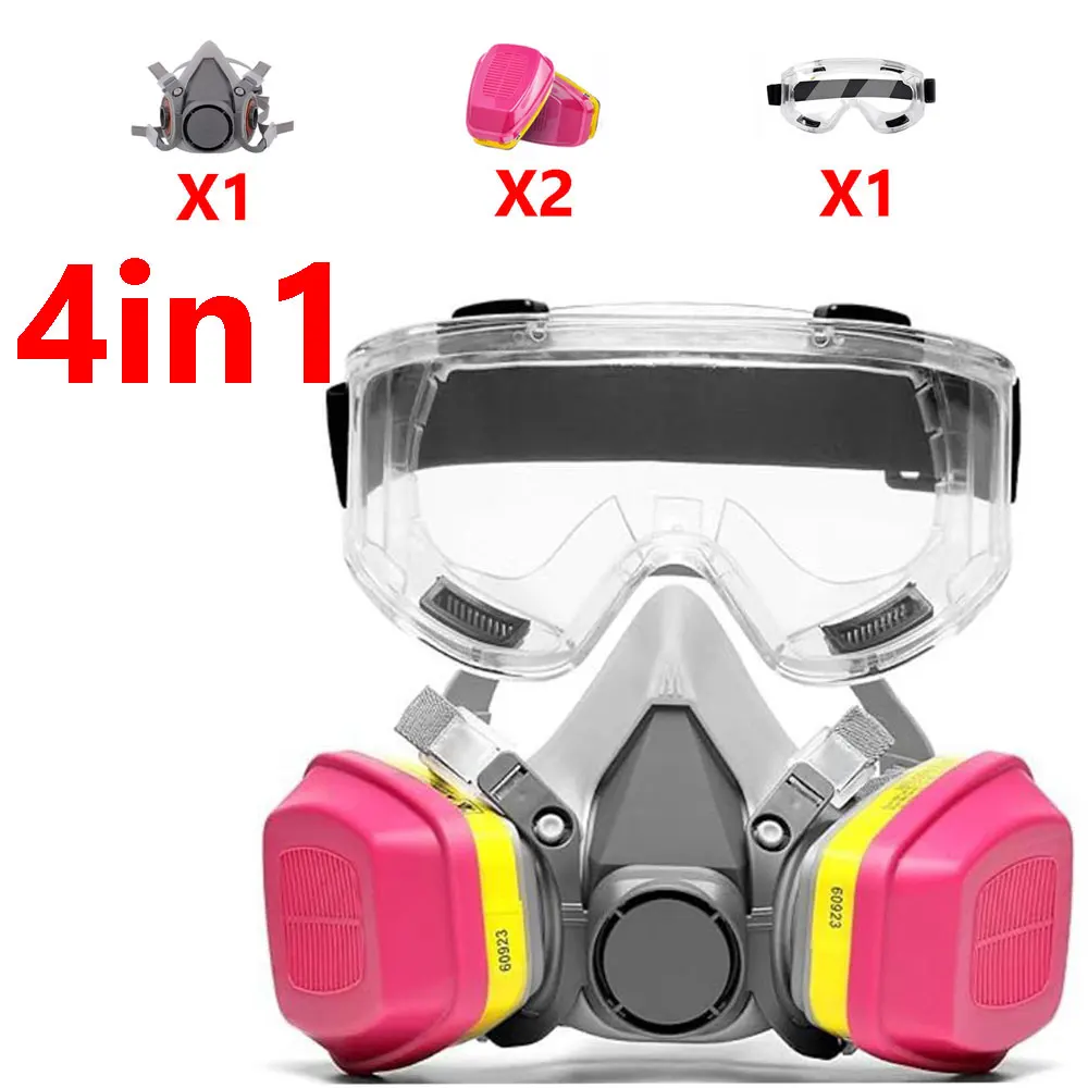 Media mascarilla 6200 con gafas