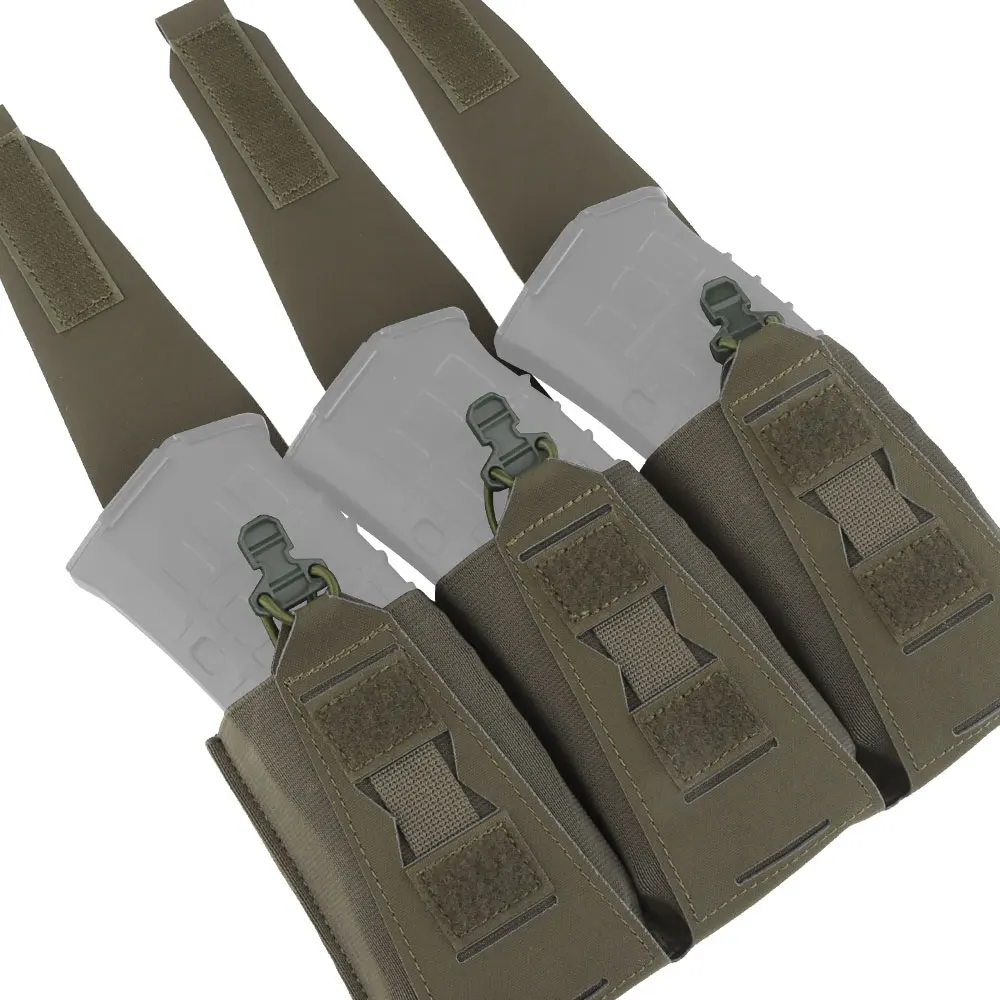 Funda táctica MOLLE para cargadores con tapa abatible y elástico - imagen 2