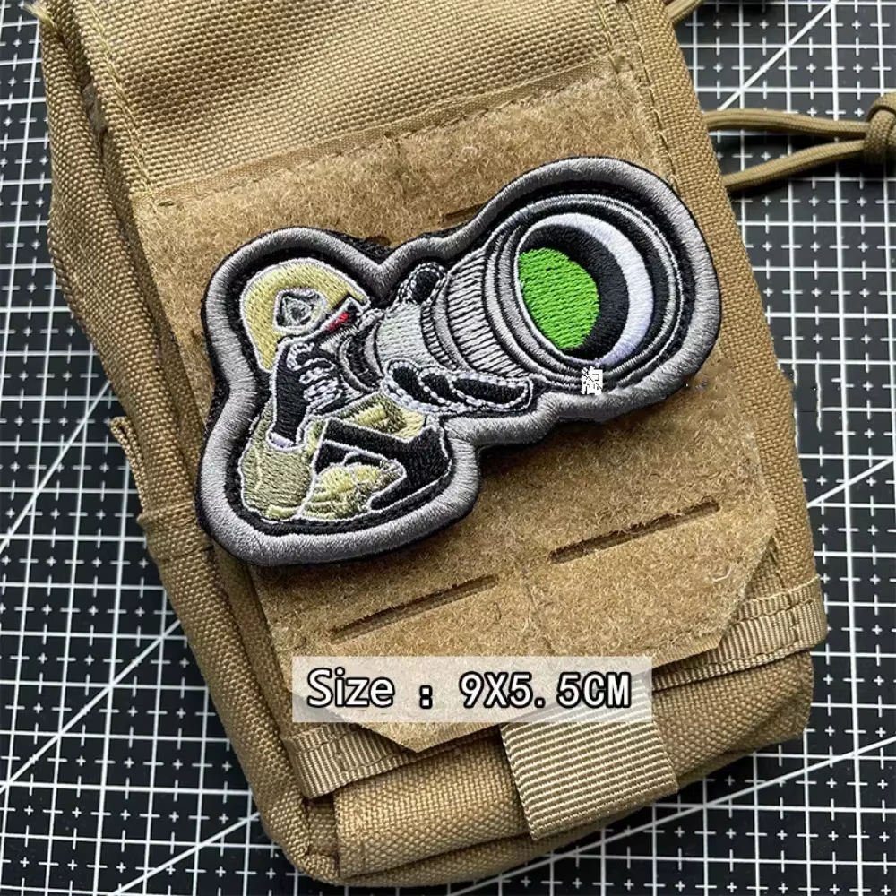 Parche velcro moral bordado táctico con gancho y bucle para mochila - imagen 2