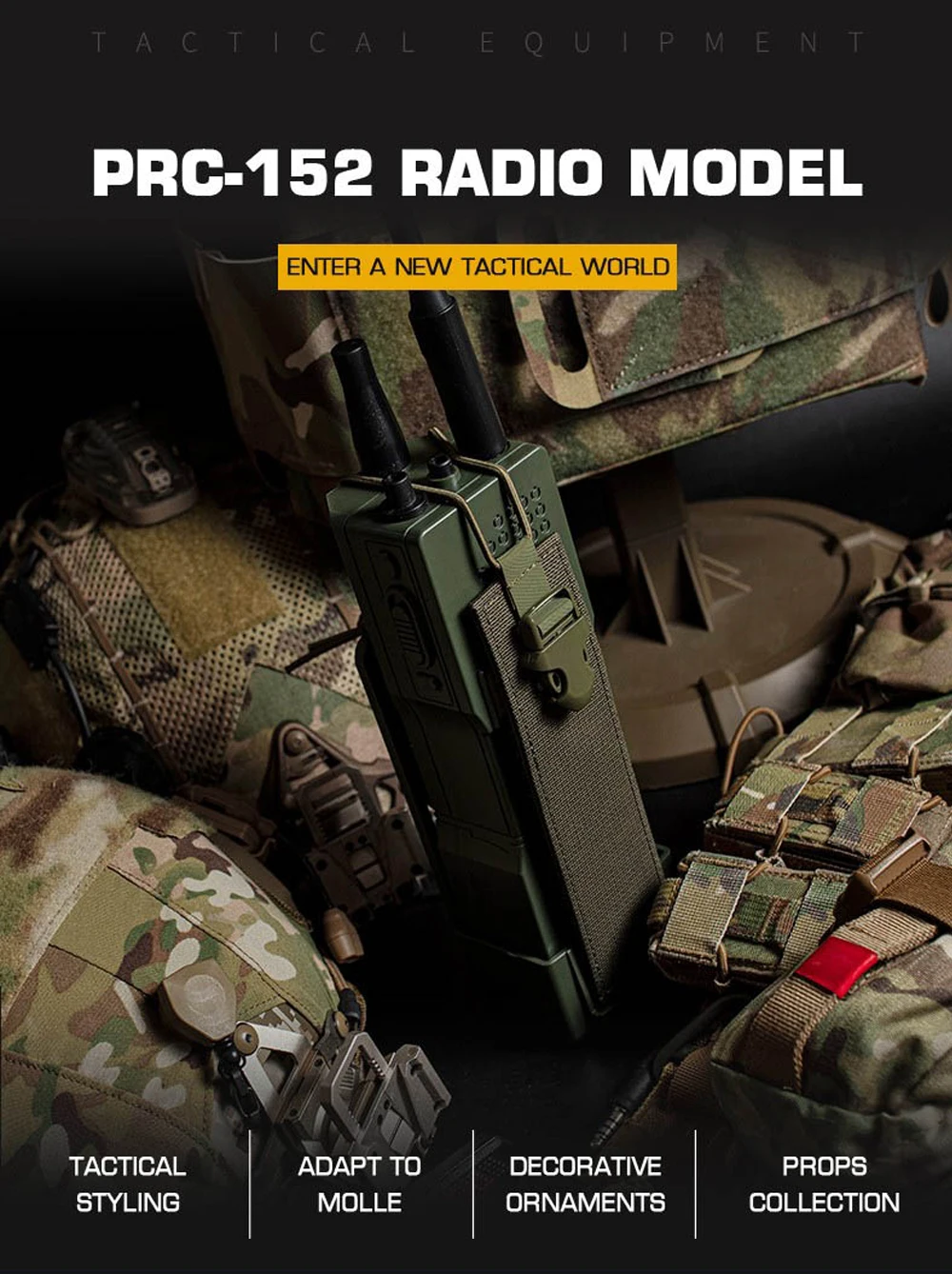 Modelo táctico tipo walkie simulado