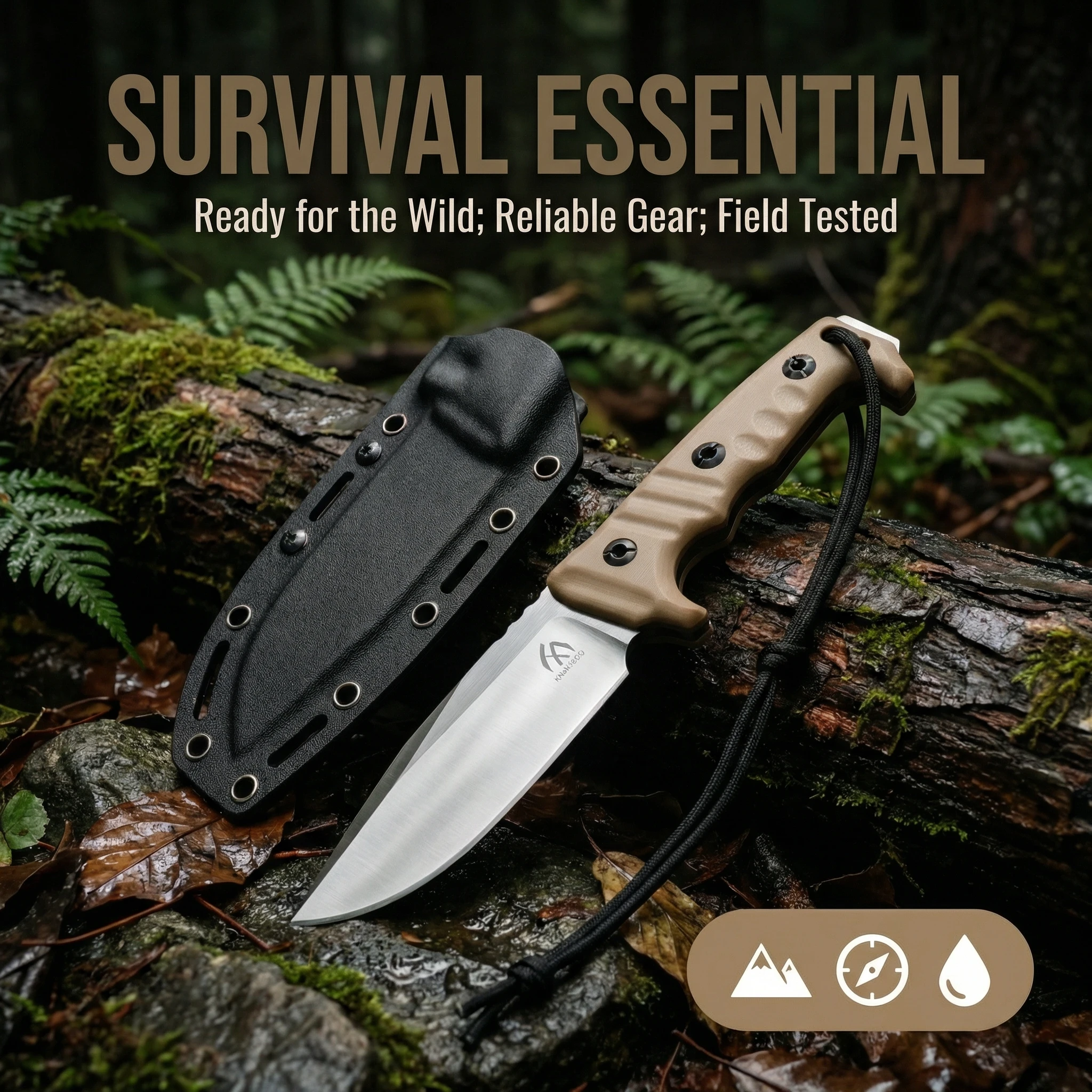 Cuchillo de hoja fija para exterior de calidad y senderismo - imagen 5