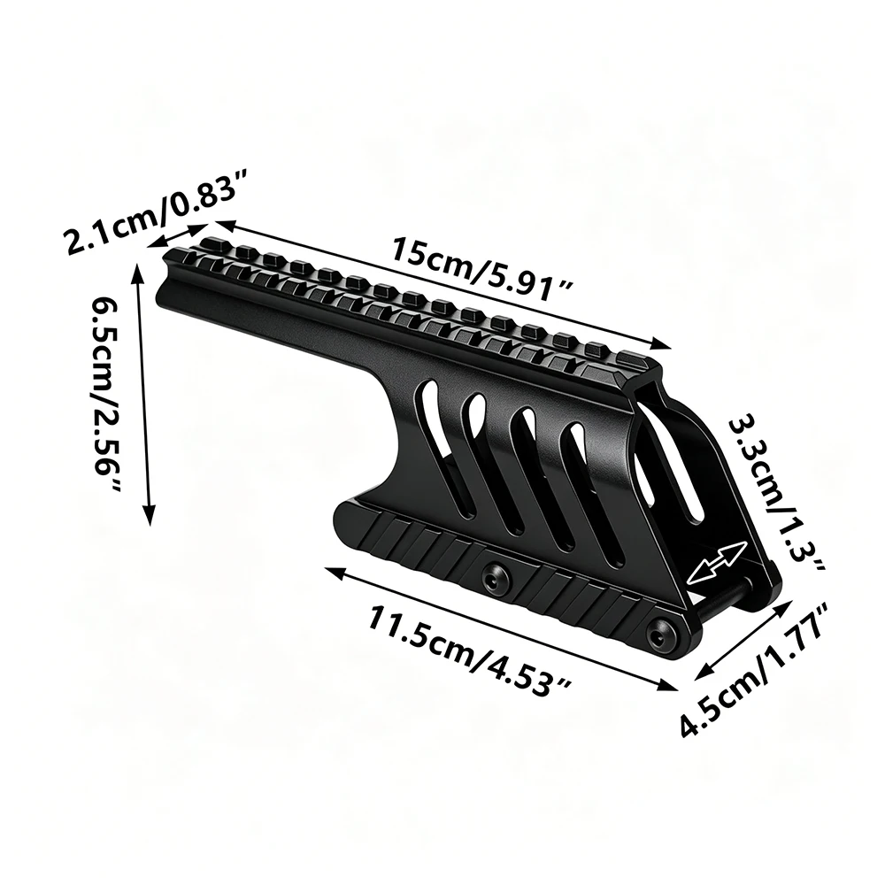 Adaptador montaje mira telescópica escopeta riel Picatinny elevador - imagen 2