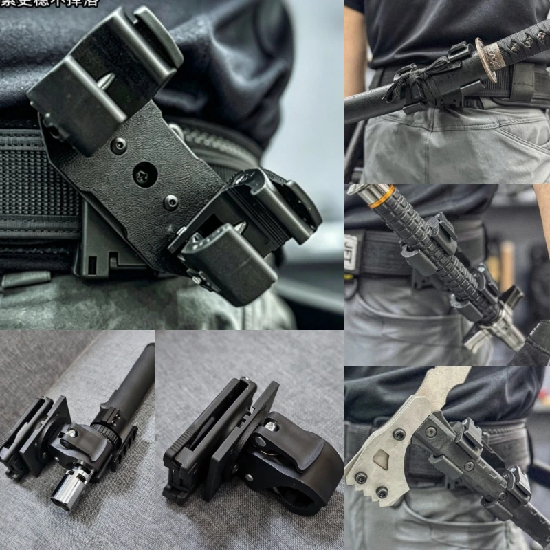 Funda táctica con clip ajustable multiusos para katana, hacha y bastón - imagen 5