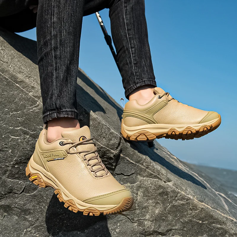 Botas de trekking impermeables cuero vaca hombre montaña invierno - imagen 2