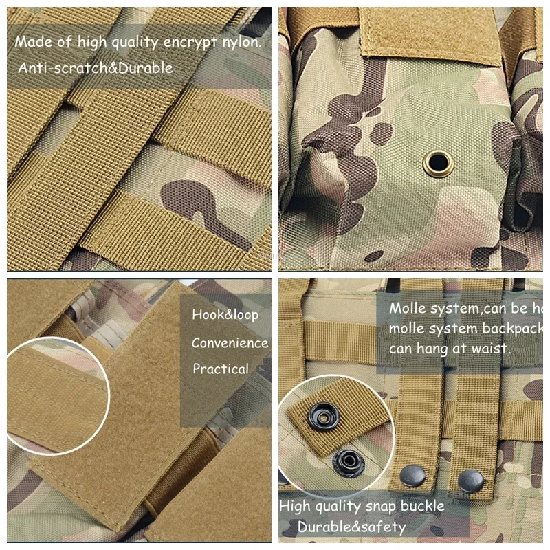 Bolsas tácticas MOLLE para cargadores, paintball y airsoft M14 rifle - imagen 2
