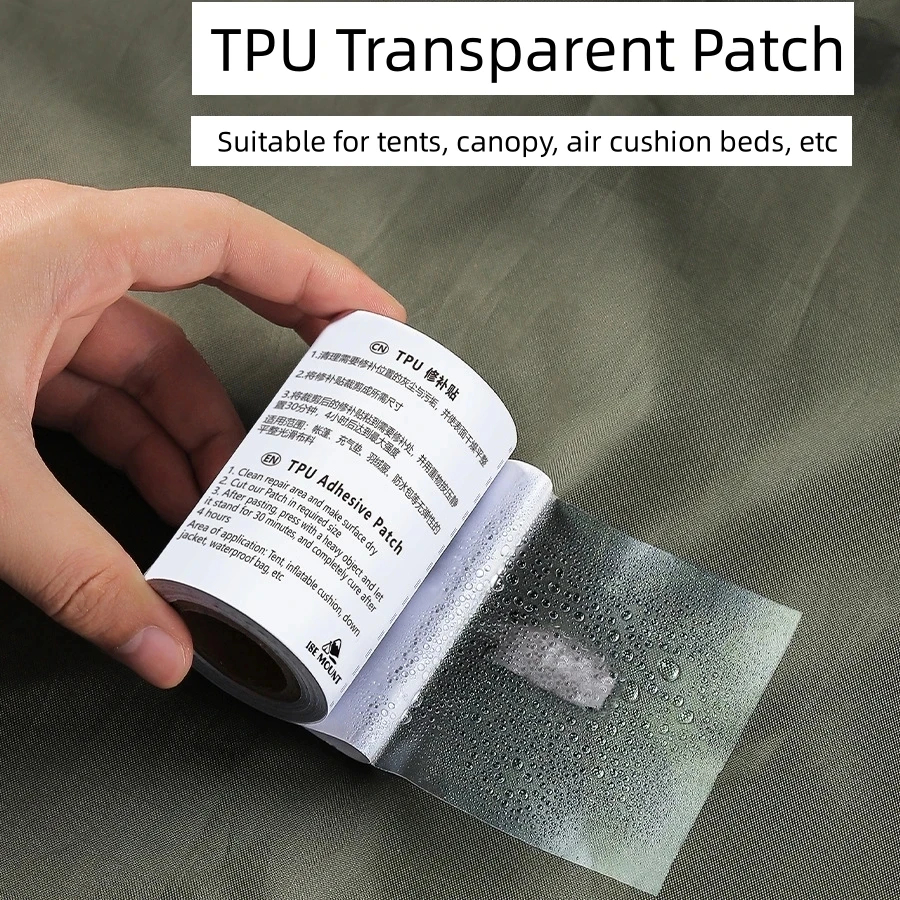 Parche reparación impermeable TPU transparente para inflables y tienda
