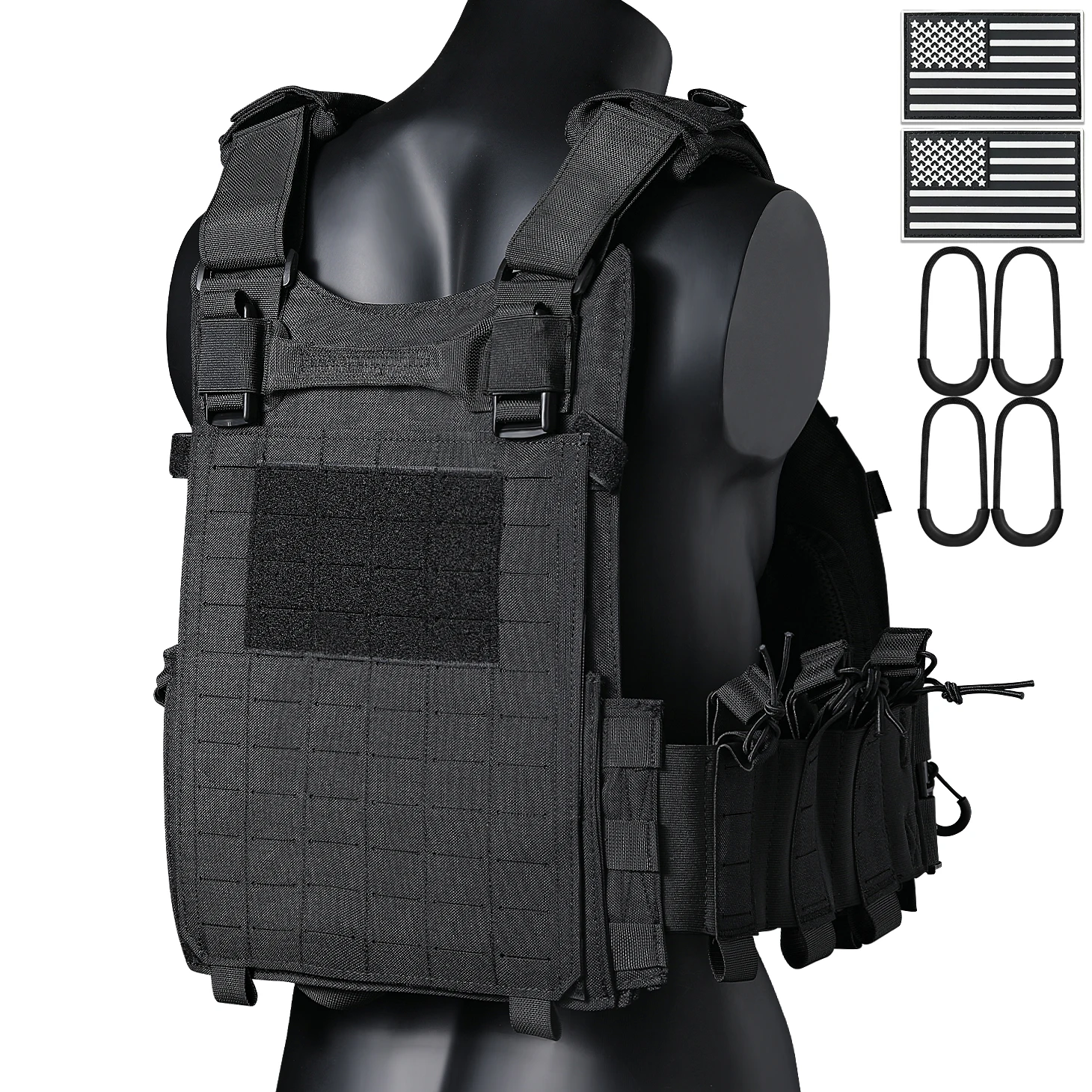 Chaleco táctico de caza MOLLE ajustable con corte láser - imagen 3