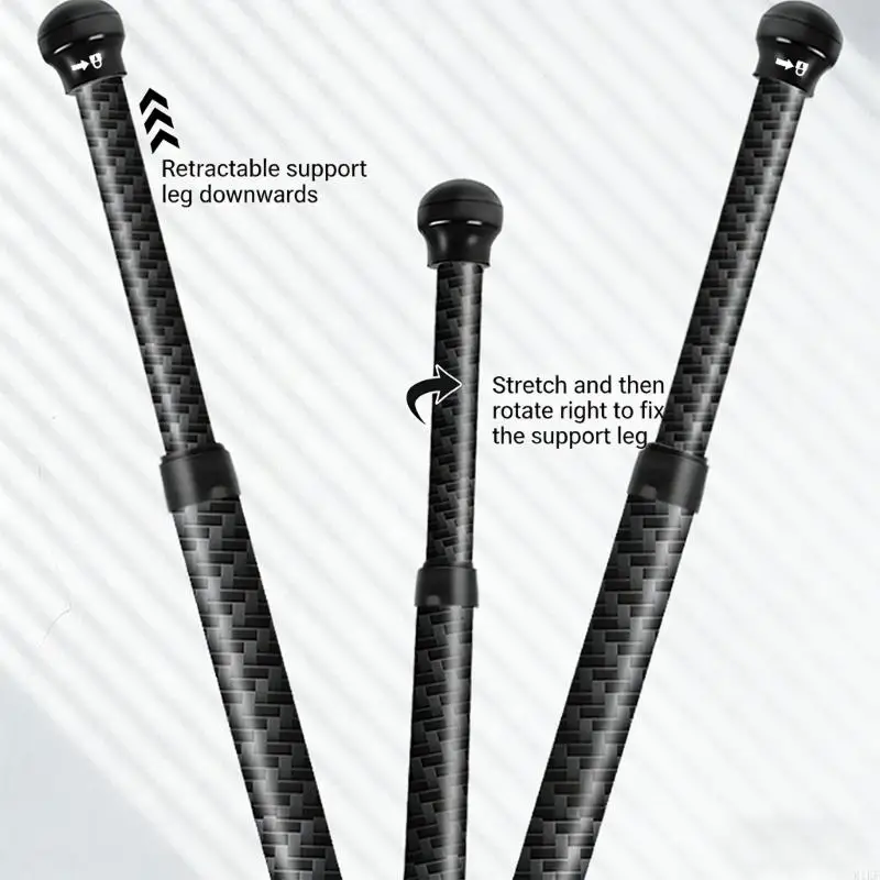 Trípode ligero fibra carbono base estable para cámara móvil - imagen 2