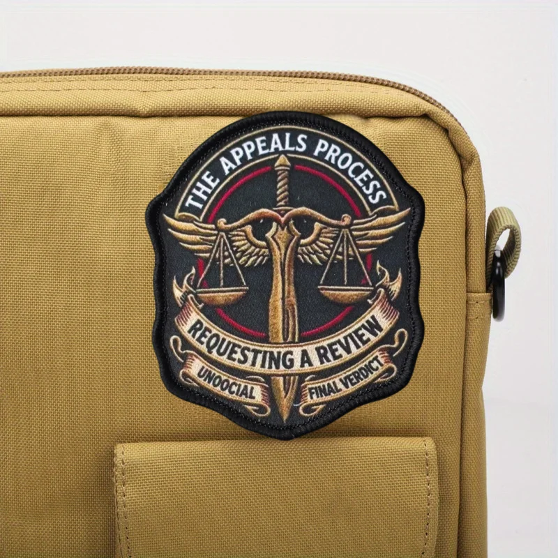 Parche velcro gancho-bucle balanza justicia para chalecos y mochilas