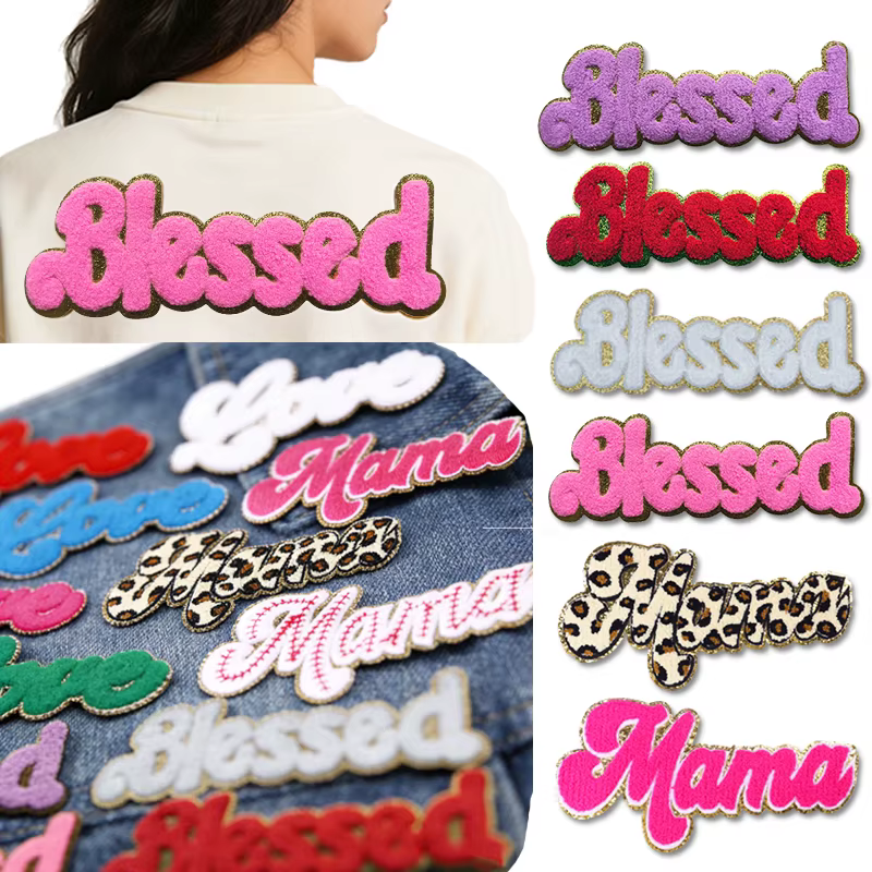 Parche de chenilla “MAMA” con purpurina Blessed Glitter