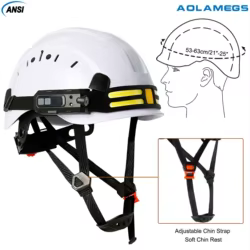 Casco de seguridad CE ABS ligero con tira LED tres en uno para obra