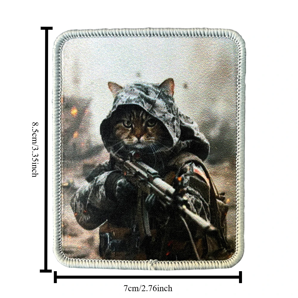 Colección de parches de combate con diseños de gatos
