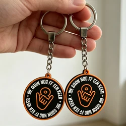 Llavero de PVC personalizado con acabado de goma suave