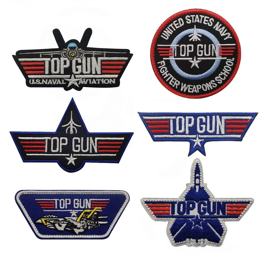 Parches bordados con diseño de avión militar