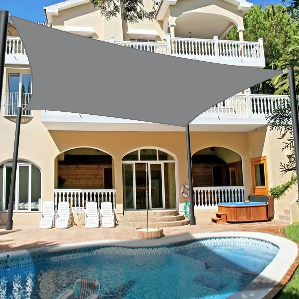 Toldo impermeable de vela para acampar – Gran dosel exterior - imagen 5