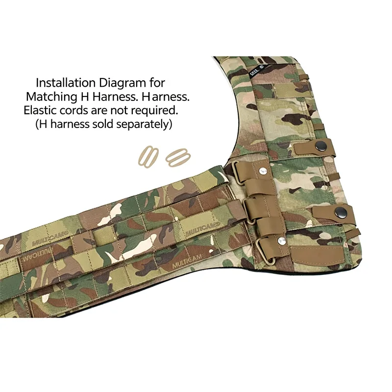 Panel Lateral MOLLE Camo CP con Diseño Esquelético – Portaplacas - imagen 3
