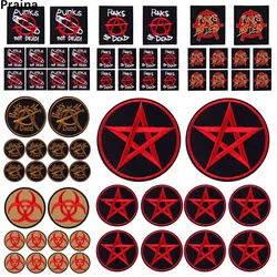Parches bordados bioquímicos - insignias Punk termoadhesivas para ropa