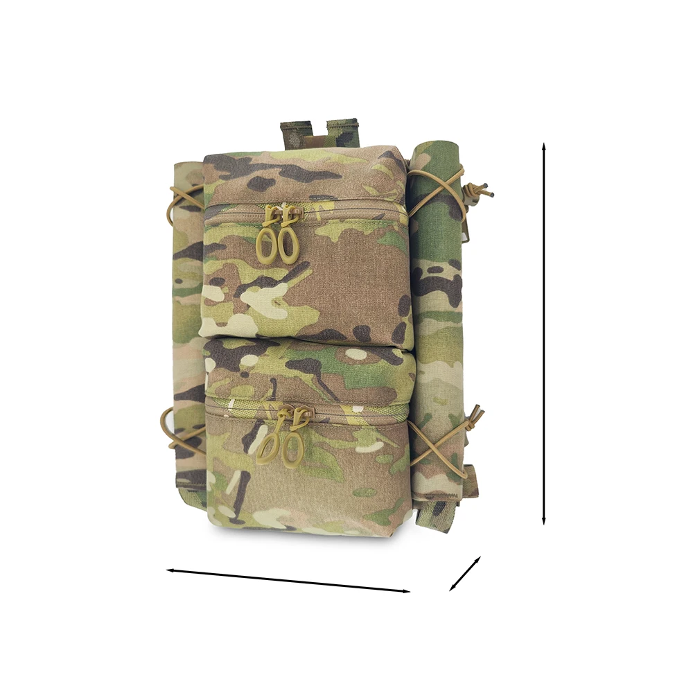 Panel trasero táctico doble MOLLE para mochila de caza - imagen 3