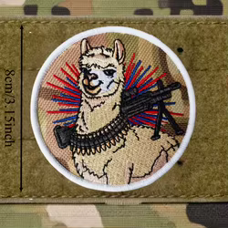 Parche táctico bordado alpaca de insignia moral con velcro