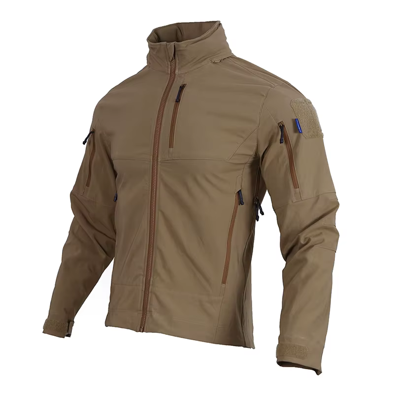 Chaqueta softshell Emersongear windproof azul niebla – Táctica senderismo - imagen 2
