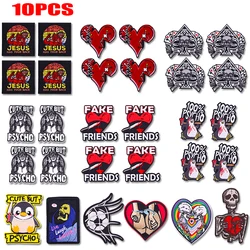 Parche termoadhesivo calavera punk bordado para chaquetas y jeans