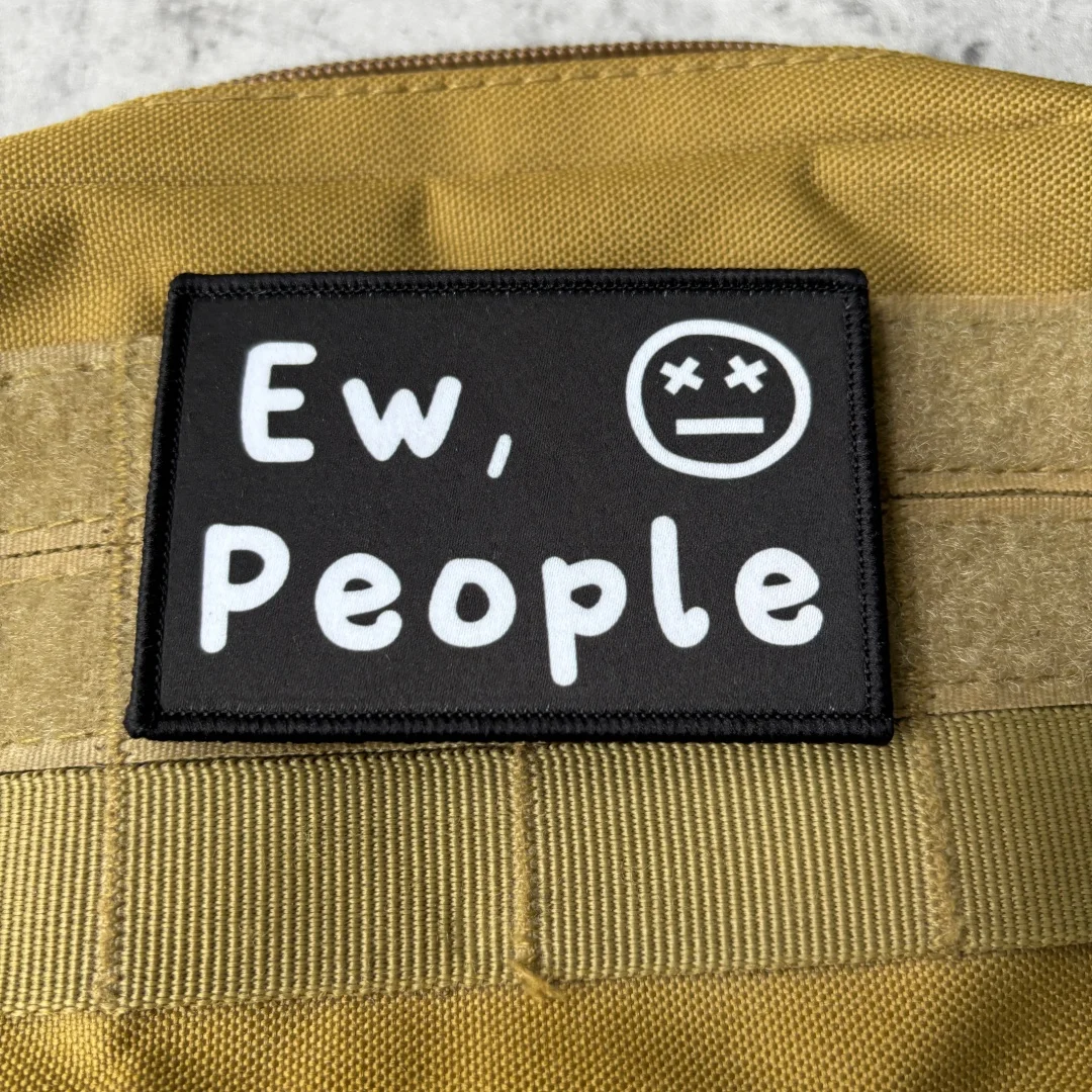 Parche táctico velcro Ew People diseño cómico sátira - imagen 2