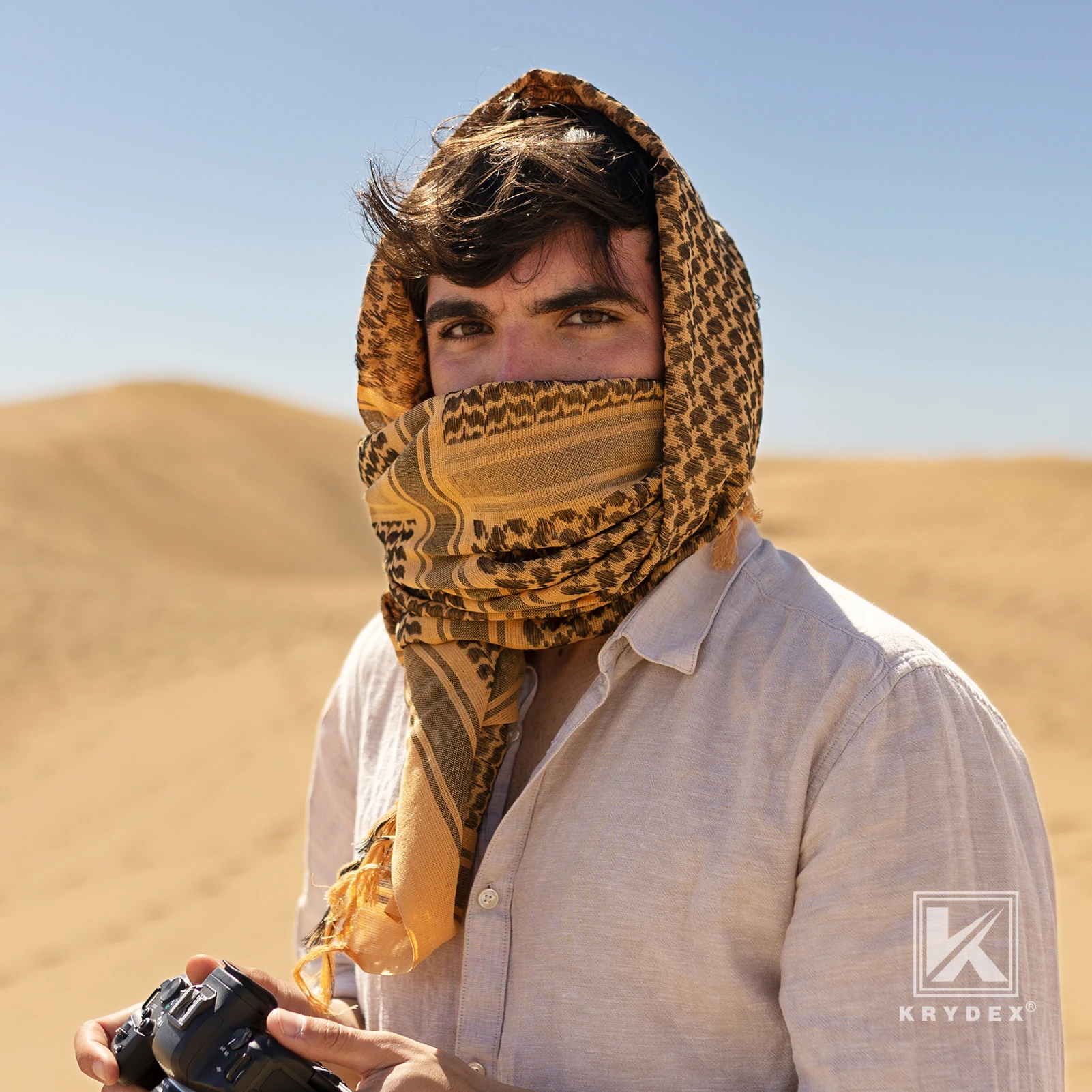 KRYDEX Keffiyeh táctica de algodón para cuello y cabeza - imagen 5