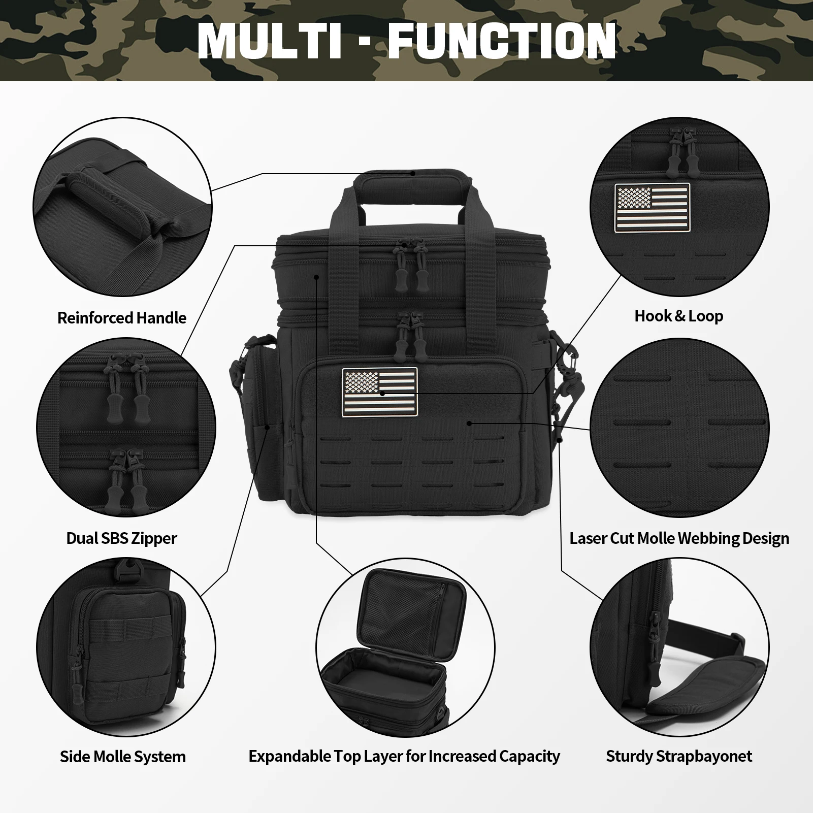 Fiambrera táctica isotérmica impermeable resistente para trabajo y camping - imagen 5