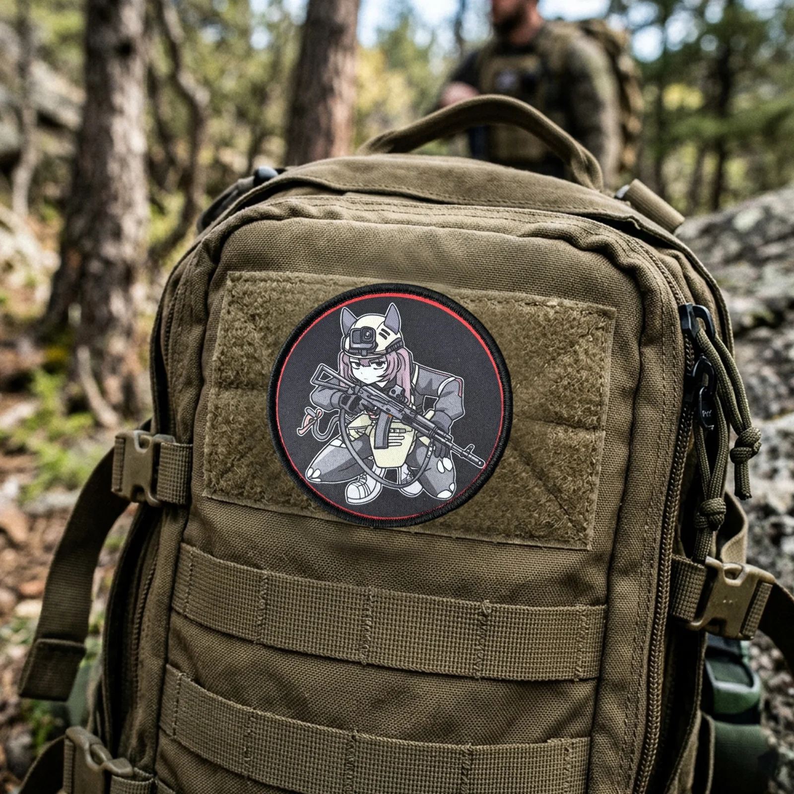 Parche de chica de anime para ropa y mochilas